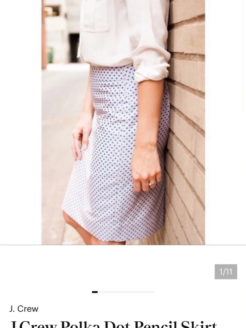 J. Crew polka dot No. 2 pencil skirt 4 - Picture 6 of 6